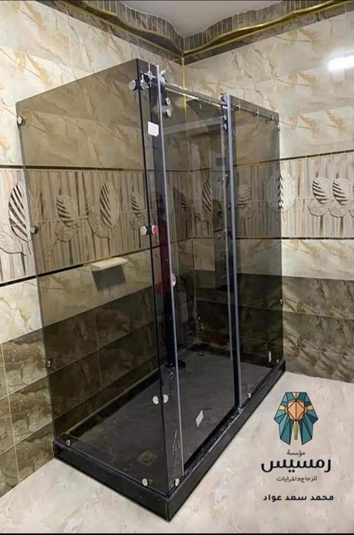 Black Tinted Glass Shower Partition Bangalore